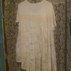 Cream top with lace detailed back